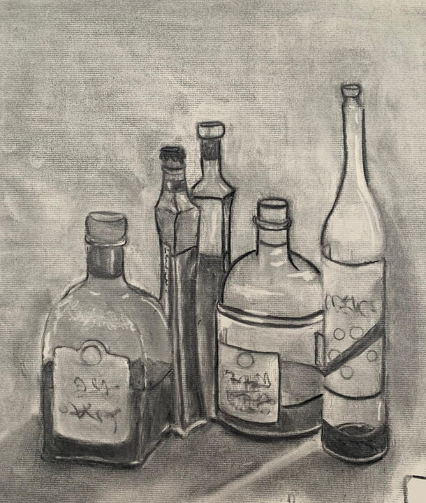 Wonky Balsamic Vinegar Bottles - Charcoal